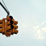 traffic light under blue sky