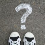 question mark on pavement
