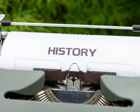 a paper in a typewriter