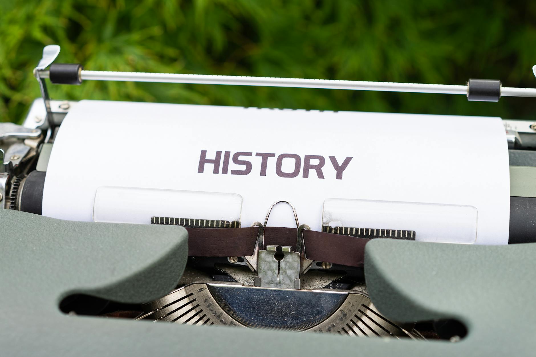 a paper in a typewriter