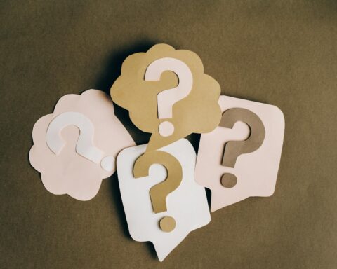 question marks on paper crafts